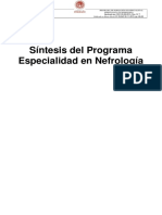 Síntesis Del Programa Especialidad en Nefrología