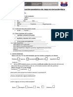 FICHA DE EVALUACIÓN Diagnóstica DEL Área DE EDUCACIÓN Física