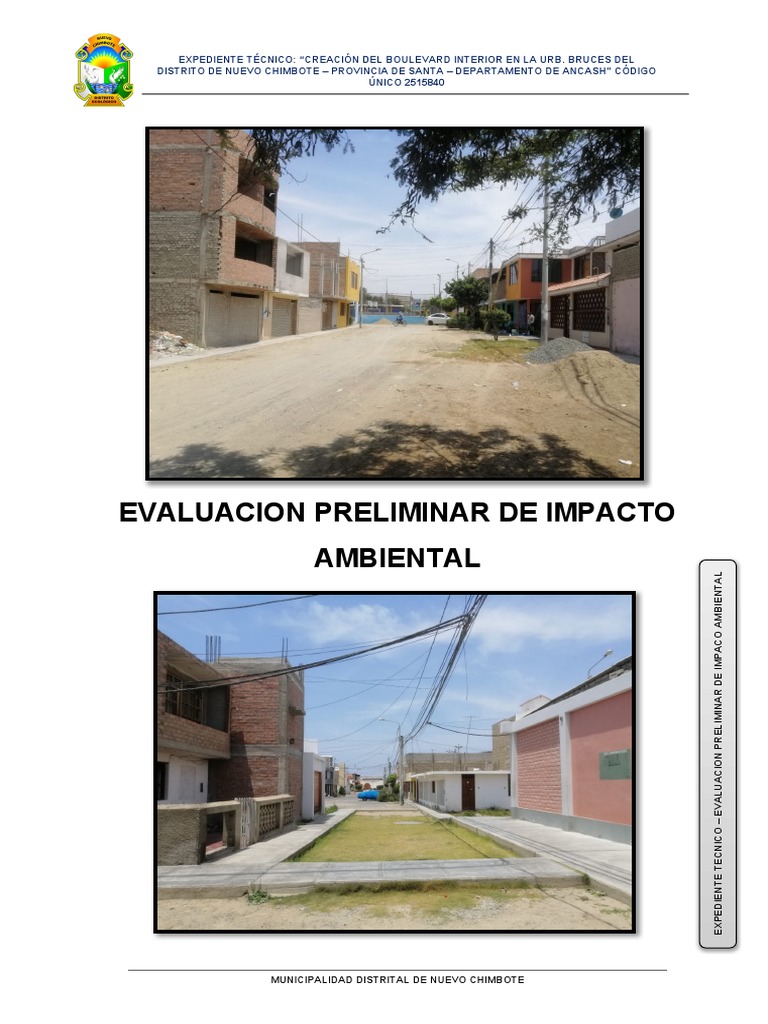 Evaluación de Impacto Ambiental en Nuevo Chimbote | PDF | Entorno ...