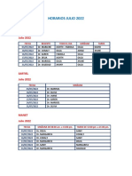 Horarios