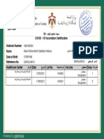 19 - COVID - 19 Vaccination Certification National Number Reference No. Date of Birth Name