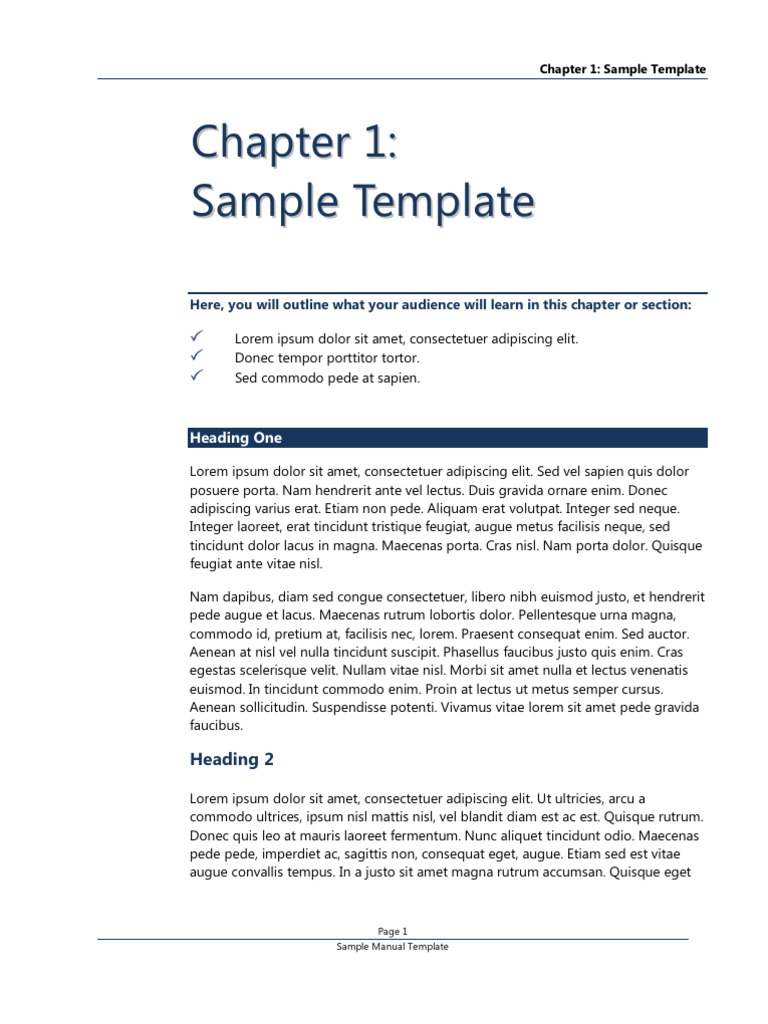 Training Manual Template
