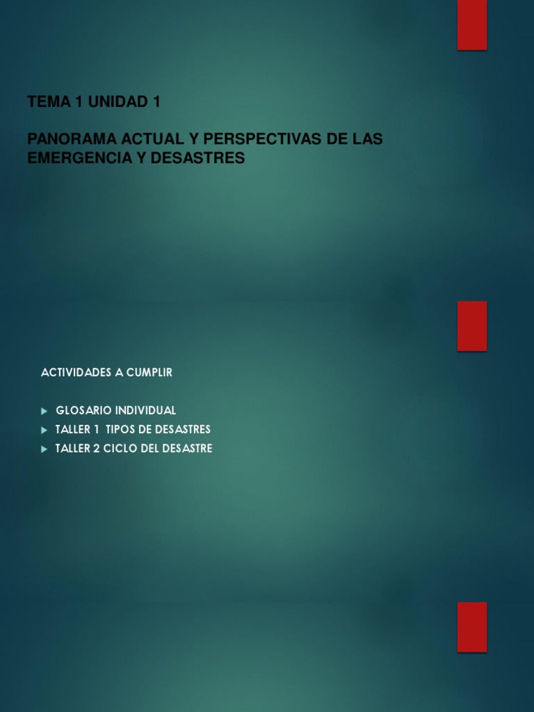 Gestión de Desastres y Emergencias | PDF | Riesgo | Emergencia