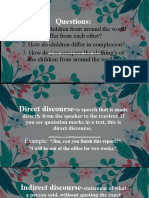 Direct and Indirect Discourse