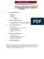 Estructura de Plan de Capacitación en Servicios - 2023