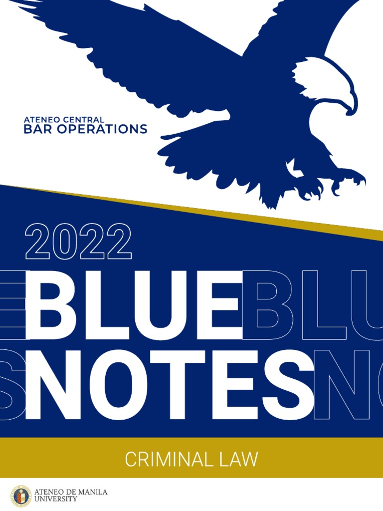 Ateneo Central Criminal Law Bar Operations 2022 PDF Crimes Crime