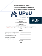 Universidad Peruana Unión FT Facultad de Ciencias Empresariales EP Administración Mención: Gestión Empresarial