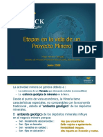 Etapas en La Vida de Un Proyecto Minero