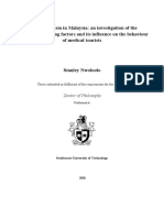 Medical Tourism in Malaysia: An Investigation of The Destination Branding Factors and Its Influence On The Behaviour of Medical Tourists