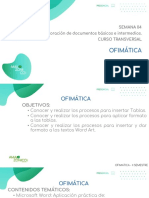 Ofimática: Semana 04 Elaboración de Documentos Básicos e Intermedios. Curso Transversal