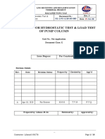 Procedure For Hydrostatic Test & Load Test of Pump Column