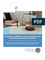 Técnicas de Oralidad en Casos Complejos para Operadores Judiciales de Ecuador