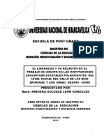 Escuela de Post Grado: Presentado Por: Bach. Ninoska Soledad León Gonzales