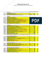 Presupuesto: Vivienda de 3 Pisos (Construccion 2 Plantas 280,85M2)