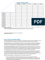 Weekly Schedule Template