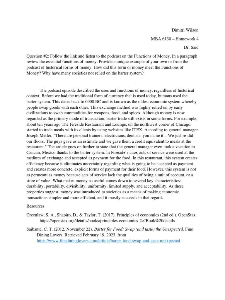 Homework 4 PDF Money Inflation