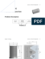 M20x2.5 Threaded Bolt Dimensions and Profile