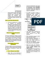 Curriculum Development: of Curriculum and Instruction