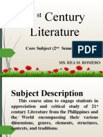 21 Century Literature: Core Subject (2 Semester)