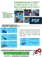 Solucion de Problemas de La Lista de Equipos Críticos de La Planta Industrial Procesadora de Plástico Reciclado