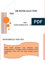 TEKNIK PENILAIAN NON TES (Zenda)