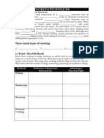 Cooking Methods Student Handout Cavaliere