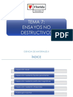 Tema 7: Ensayos No Destructivos: Ciencia de Materiales Ii