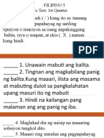 Summative Test No.3 Sa Filipino 5