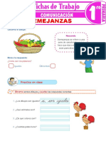 Semejanzas para Primer Grado de Primaria