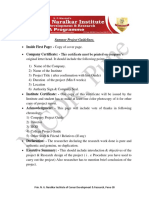 Summer Project Guidelines.: Prin. N. G. Naralkar Institute of Career Development & Research, Pune-30