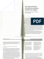 HBR The 6 Mistakes Executives Make in Risk Management.22.en - Es