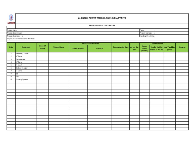 Handing Over Document - Track List | PDF