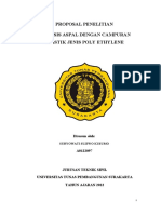 Proposal Penelitian Analisis Aspal Dengan Campuran Plastik Jenis Poly Ethylene