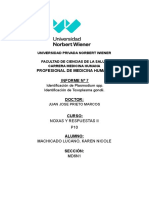 INFORME #7 NyR Identificación de Plasmodium Spp. Identificación de Toxoplasma Gondii.