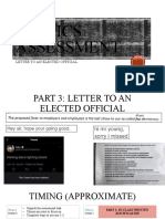 8 Civics Assessment: Letter To An Elected Official