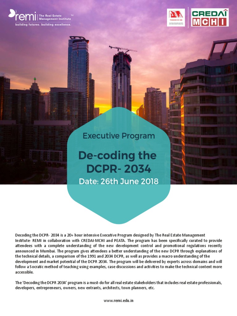 Decoding DCPR 2034 Executive Program | PDF
