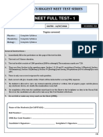 Neet Full Test - 1