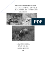 The Asiatic One Horned Rhinoceros (Rhinoceros Unicornis) IN INDIA AND NEPAL - Ecology Management and Conservation Strategies