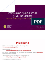 PERTEMUAN 3 PRAKTIKUM - Pembuatan Aplikasi WEB (CMS Via Online) - Genap 2020-2021 - 17032021
