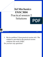 Solid Mechanics ENSC3004: Practical Session 2 Solutions