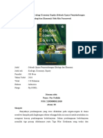 Review Buku Ecology, Economy, Equity: "Sebuah Upaya Penyeimbangan Ekologi Dan Ekonomi" Oleh Rita Parmawati