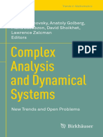 Vdoc - Pub - Complex Analysis and Dynamical Systems New Trends and Open Problems