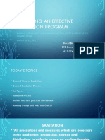 Designing An Effective Sanitation Program: David Blomquist DFB Consulting LLC 651-324-6158