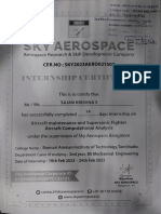 Sky Aerospace: Internship Certificate