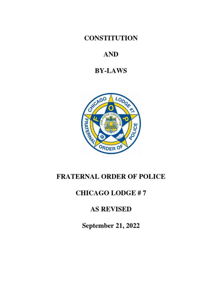 FOP Chicago Lodge #7 Rules | PDF | Board Of Directors | Elections