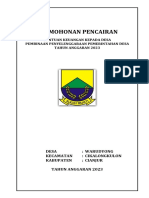 Permohonan Pencairan: Bantuan Keuangan Kepada Desa Pembinaan Penyelenggaraan Pemerintahan Desa Tahun Anggaran 2023