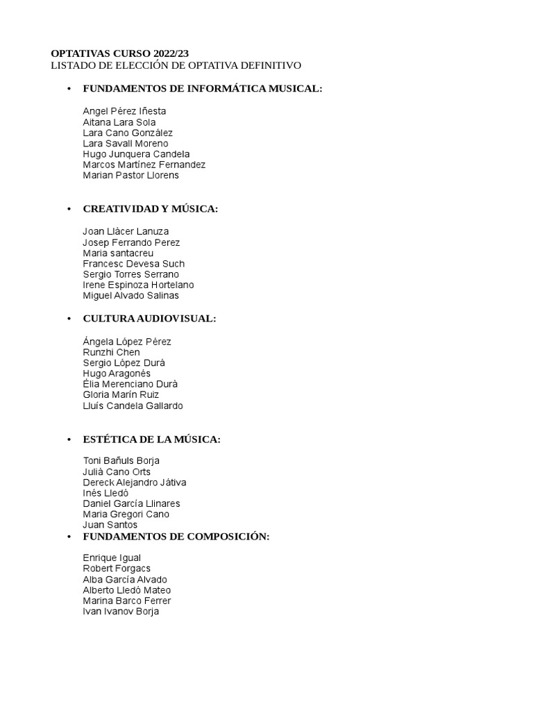 OPTATIVA Actual | PDF