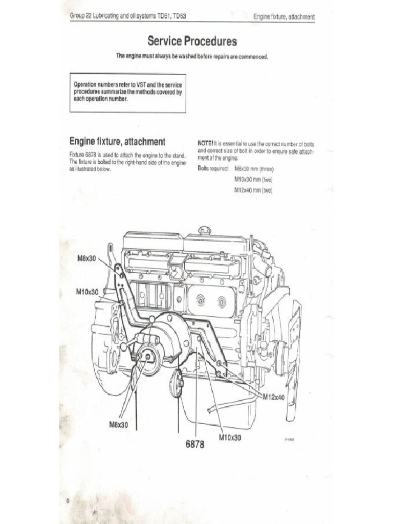 VOLVO TD61 TD 63 Service Procedures | PDF