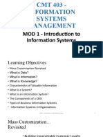 MOD 1 - Introduction To Information Systems