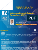 Perpajakan: Ketentuan Umum & Tatacara Perpajakan (KUP)